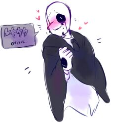w.d. gaster from undertale by ttoba