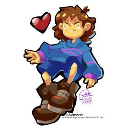 frisk (undertale) from undertale by ashley artly