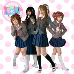 monika (doki doki literature club) from doki doki literature club