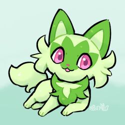 sprigatito from pokemon by lovewolf5122