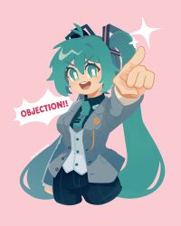 hatsune miku from ace attorney by projecttiger