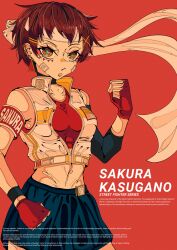 kasugano sakura from street fighter by artdroiiid ii