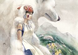 san from mononoke hime by chernotrav