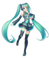 hatsune miku from vocaloid by kurozen
