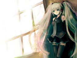 hatsune miku from vocaloid by leche