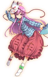hata no kokoro from touhou by uousa
