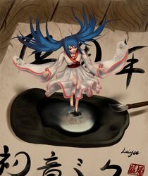hatsune miku from oekaki musume by wei ji