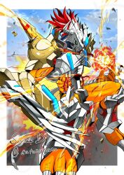 wargreymon from digimon by sawa d