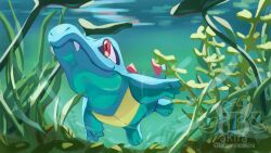 totodile from pokemon by akira (akira art poke)