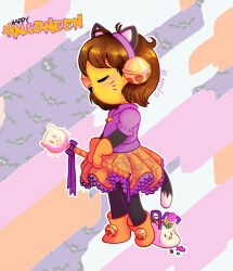 frisk (undertale) from halloween by c-puff