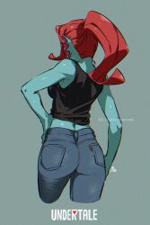 undyne from undertale by kamezaemon