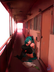 hatsune miku from vocaloid by hylran0427