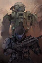 master chief from halo (game) by kashiwamochi yomogi