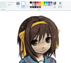 suzumiya haruhi from microsoft paint (software) by zoolpal
