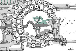 hatsune miku from vocaloid