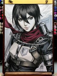 mikasa ackerman from shingeki no kyojin by stanley lau