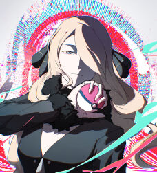 cynthia (pokemon) from pokemon by sioma709iie