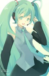 hatsune miku from vocaloid by zaphk (artist)