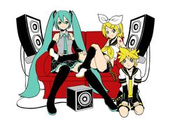 hatsune miku from vocaloid by tonbo
