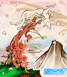 amaterasu from ookami (game) by meteon