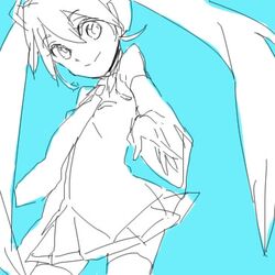 hatsune miku from vocaloid by hagiko