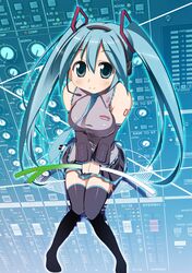 hatsune miku from vocaloid by shio