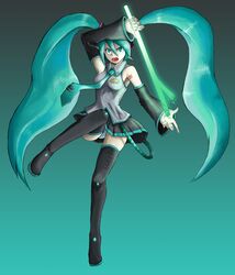 hatsune miku from vocaloid by niimori hiroshi