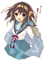 suzumiya haruhi from suzumiya haruhi no yuuutsu by yuutarou
