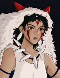 san (mononoke hime) from mononoke hime by gittanart