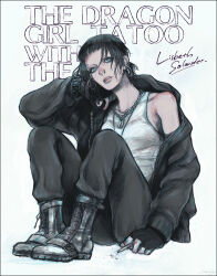 lisbeth salander from the girl with the dragon tattoo by usagida