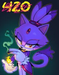 blaze the cat from sonic (series) by starrjoy