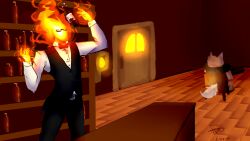 grillby from undertale by e-102gamma87
