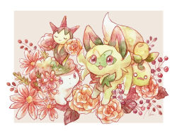 shaymin from pokemon by non (kumakawayusu)