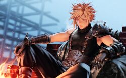 cloud strife from final fantasy by saika076