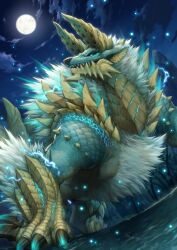 zinogre from monster hunter (series) by kemonomichi (blue black)