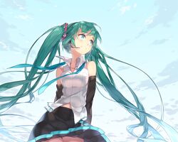 hatsune miku from vocaloid by btoor