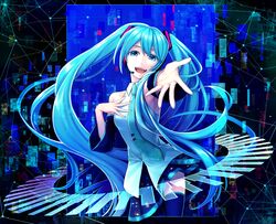 hatsune miku from vocaloid by kiyuu kuroneko