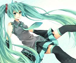 hatsune miku from vocaloid by karu