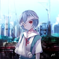 ayanami rei from neon genesis evangelion by bee doushi