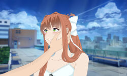 monika (doki doki literature club) from doki doki literature club