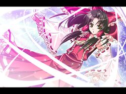 hakurei reimu from touhou by cl4
