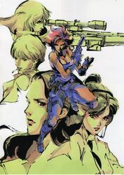 meryl silverburgh from metal gear by shinkawa yoji