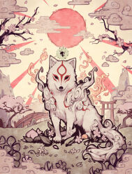 amaterasu (ookami) from ookami (game) by parororo