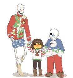 frisk (undertale) from christmas by caydeus