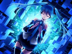 hatsune miku from vocaloid by aaru