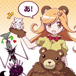 girl with bear (madoka magica) from mahou shoujo madoka magica by kuro ink