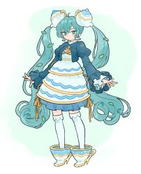 hatsune miku from vocaloid by doodlelotl