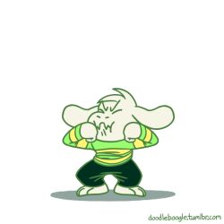 asriel dreemurr from undertale by snowzahedghog
