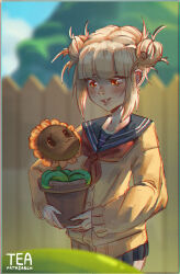 sunflower (plants vs zombies) from boku no hero academia