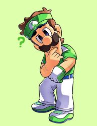 luigi from super mario bros. by carolinerdraws